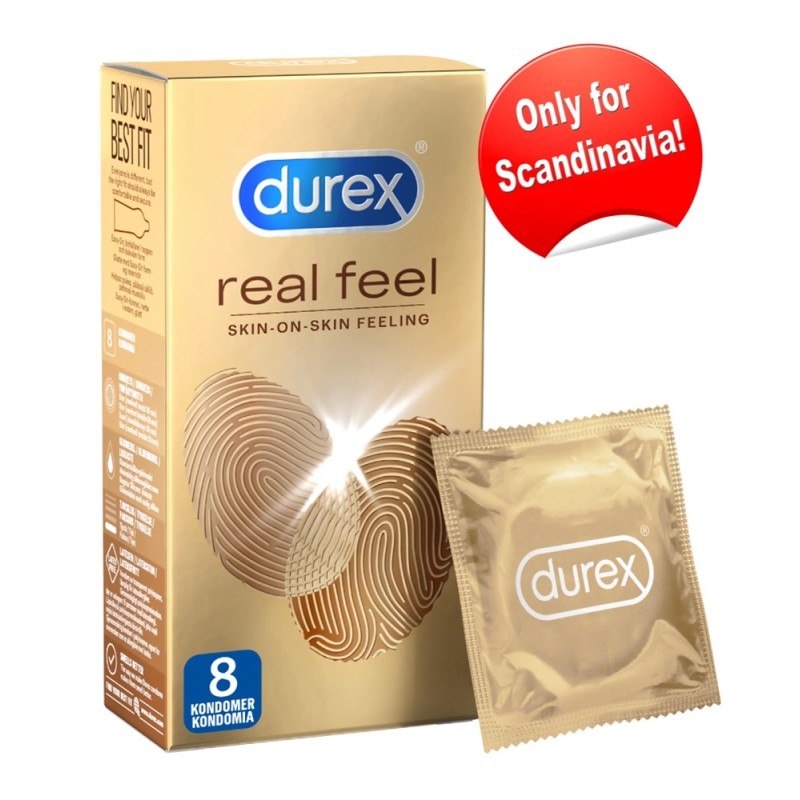 Durex Real Feel - Prezerwatywy Pozbawione Lateksu 8szt